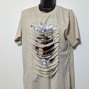 Women's "Always Blanks" T-shirt Size Medium Tan